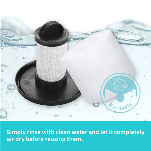 Leemone Replacement Parts for Shark LZ600 LZ601 LZ602 LZ602C APEX UpLight Lift-Away DuoClean Vacuum Cleaner, 1 Post & 1 Pre-Motor Filters, 2 Foam ...