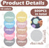 500 Sheets Transparent Sticky Notes Translucent Sticky Notes Clear Sticky Notes Pastel Round Transparent Sticky Tabs See Through Memo Pads for Bib...