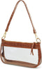 Clear Shoulder Handbag PVC Classic 90s Purse Women Vegan Leather Crocodile Crossbody Bag...