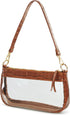 Clear Shoulder Handbag PVC Classic 90s Purse Women Vegan Leather Crocodile Crossbody Bag...