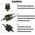 Waterproof Junction Box, 3 Way Outdoor Junction Box, IP68 Plastic Electrical Box with Terminal Block, Suitable for LED Landscape Lighting, Garden ...