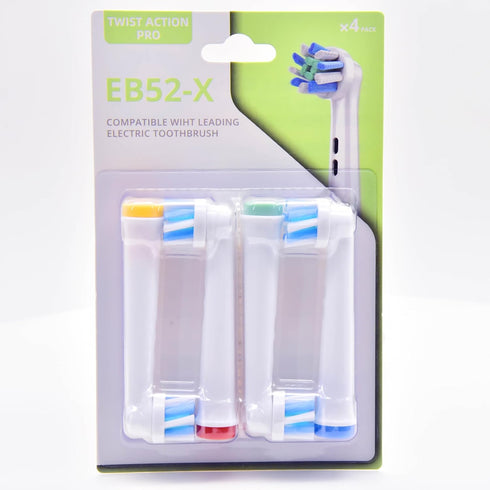 Electronic Toothbrush Heads Refills Professional for The Family Gum Care, Elecronic Toothbrush Replacement 4 Pack Twisted and Angled Bristles for ...