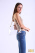 Multifunction Clear Chain Tote with Turn Lock Womens Shoulder Handbag...