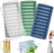 LessMo 3 PCS Ice Cube Tray, Long Ice Stick Tray Silicone with Lid, Rectangular Narrow Stick, Reusable, Flexible, Easy Release, for Small Mouth Spo...