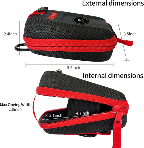 Golf Rangefinder Case, Compatible for Bushnell/Callaway/Tectectec, Waterproof, Shockproof & Moisture-Proof, Includes Carabiner & Hook Strap, Ideal...