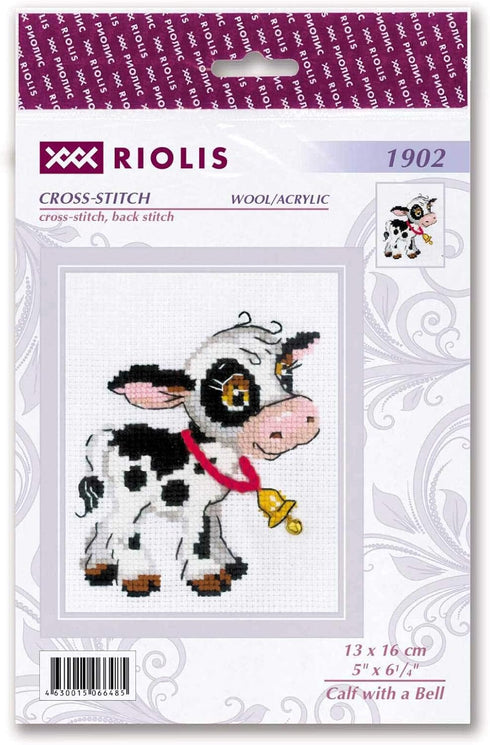 RIOLIS Counted Cross Stitch Kit 5"X6.25"-Calf With A Bell (10 Count) -R1902...