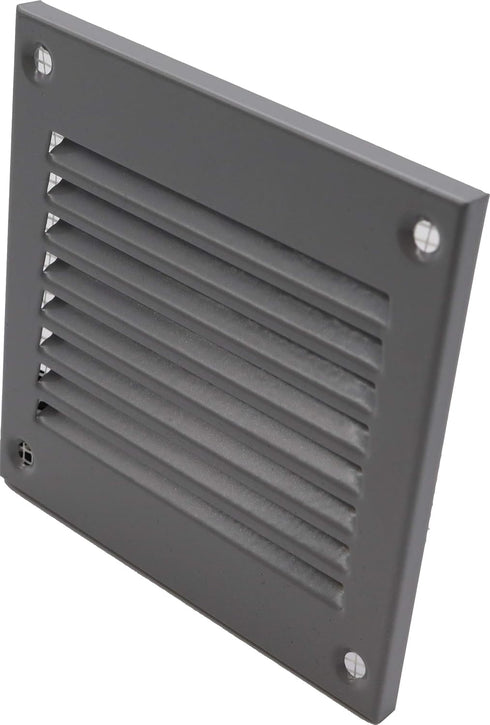 Vent Systems 4'' x 4'' Inch Gray Air Vent Cover Metal Air Return Grill with Built in Pest Guard Screen HVAC Vent Cover for Home Improvement Vent D...