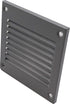 Vent Systems 4'' x 4'' Inch Gray Air Vent Cover Metal Air Return Grill with Built in Pest Guard Screen HVAC Vent Cover for Home Improvement Vent D...