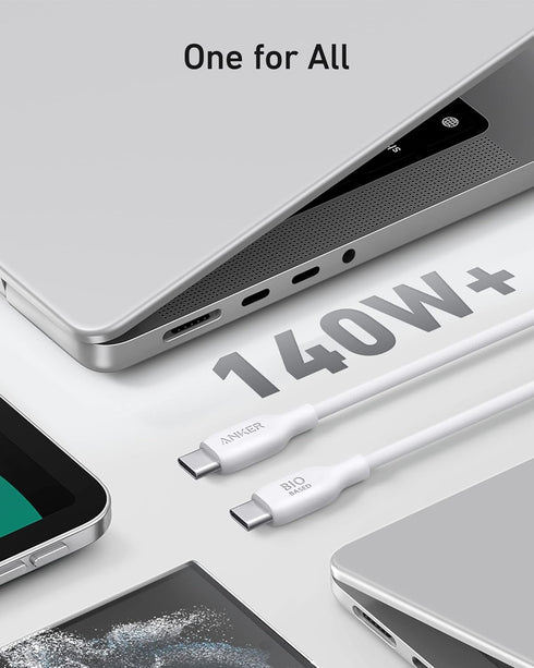 Anker 543 USB C to USB C Cable (140W 6ft), USB 2.0 Bio-Based Charging Cable for MacBook Pro 2020, iPad Pro 2020, iPad Air 4, Samsung Galaxy Samsun...