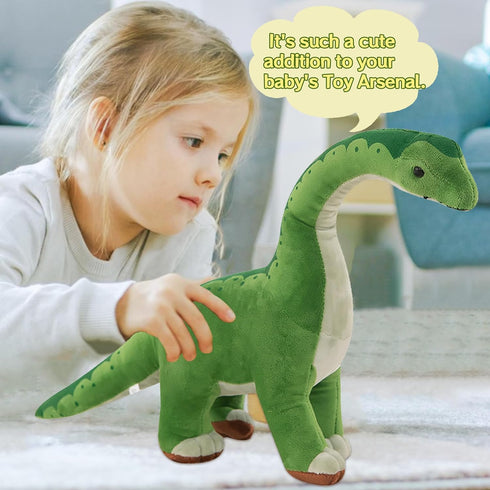 Dinosaur Plush - Soft and Cuddly Stuffed Animal Pillow 19inches- Cute Standing Design - Nursery Decoration idea - Great Gift for Boys, Girls, Todd...