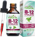 Why Not Natural Vitamin B12 Liquid Plus Folate - Organic Sublingual Extra Strength Vegan drops - Methyl B12 and Folinic Supplement...