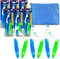 Folding Travel Toothbrush Bulk Set - Travel Toothbrush Set Bundle 12 Pack Foldable Travel Toothbrushes for Camping, Travel, More Plus Blue Pouch |...