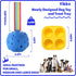 Yikko Treat Dispensing Dog Ball Toy, Durable Fillable Dog Treat Toys, Interactive Dog Chew Toys for Large Medium Small Dogs, Easy Clean Rubber Out...