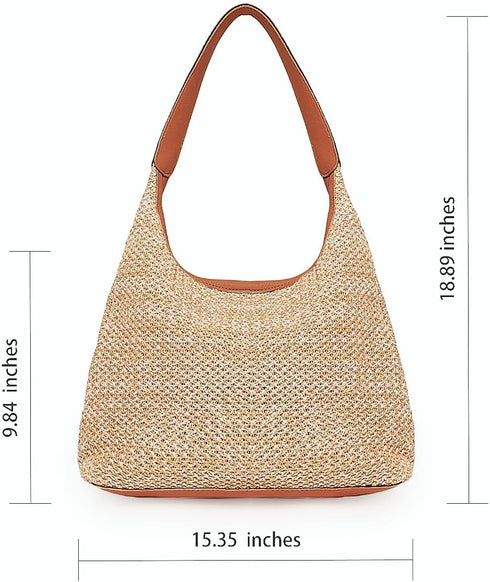 Straw Tote Bag for Women - Boho Tote Handbags for Summer 2024...