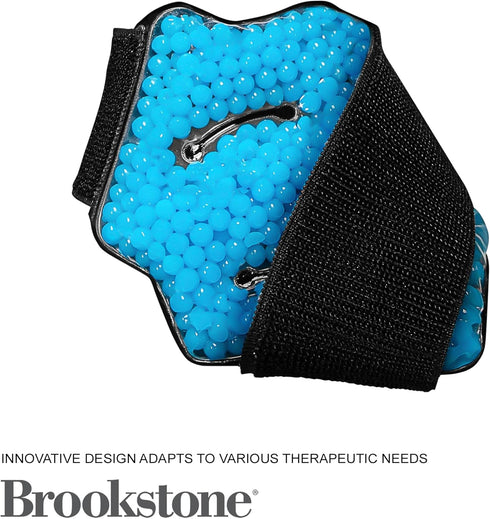 Brookstone Therapy Ankle Wrap with Fast-Acting Silica Gel Beads, Reusable Hot and Cold Ice Pack for Ankles, Penetrating Ankle Pain Relief for Spra...