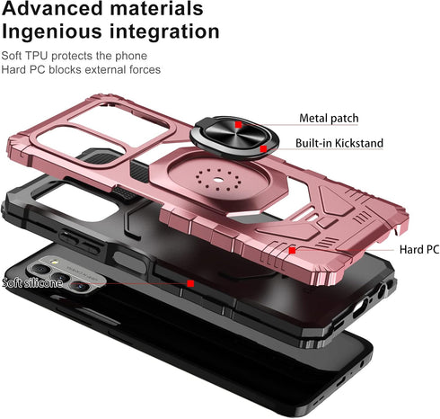 Ailiber for Nokia G400 5G Phone Case, Nokia G400 N1530DL Case with Screen Protector, Ring Kickstand for Magnetic Car Mount, Heavy Duty Shockproof ...