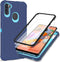 for Samsung Galaxy A11 Phone Case Cobalt Blue/Blue | HD Screen Protector, Heavy Duty, 3 Layer, Hybrid, Shock Proof, Protective, Rugged Bumper, PC ...
