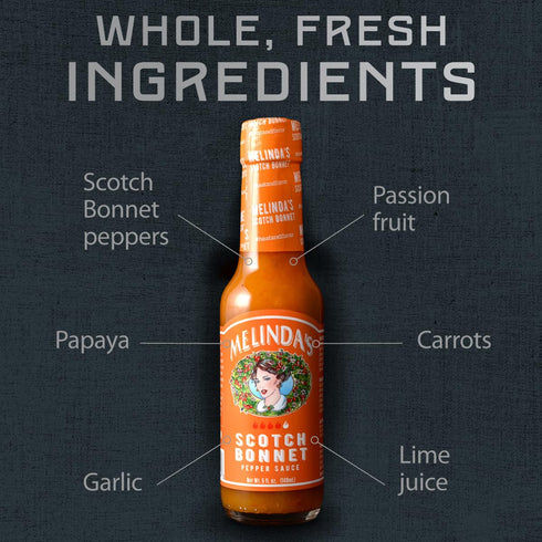 Melinda’s Scotch Bonnet Hot Sauce - Gourmet Scotch Bonnet Pepper Sauce - Made with Scotch Bonnet Peppers, Carrots, Papaya & Lime Juice - Keto, Veg...