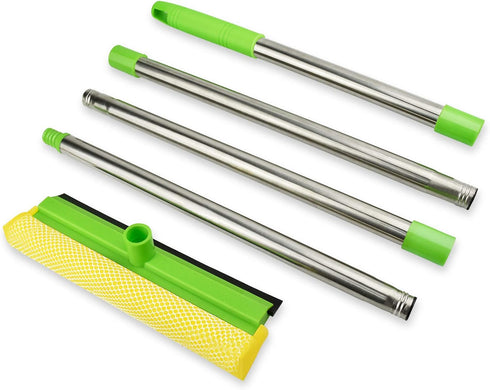 ITTAHO Squeegee for Window Cleaning, 2 in 1 Squeegee Window Cleaner with 58'' Long Handle,Window Washing Kit with Extension Pole for Shower, Winds...