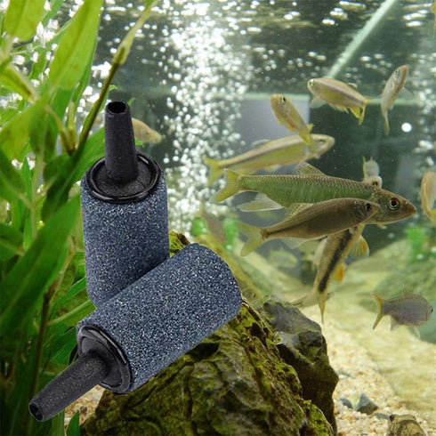 50 Pack 1 Inch Air Stone, Fine Aquarium Air Stones, Cylinder Bubble Diffuser Airstone Fish Tank Bubbler Air Pump Accessories for Aquariums Hydropo...