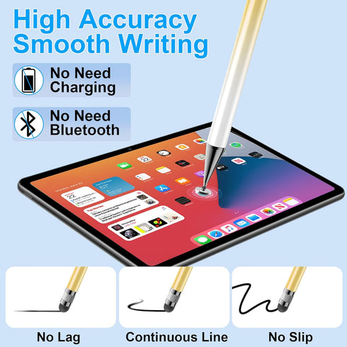 Bopomofo Stylus (5 Pcs),2-in-1 Stylus Pen for Touchscreen, High Precision and Sensitivity, Suitable for iPhone/ipad/Android Tablets, Compatible wi...