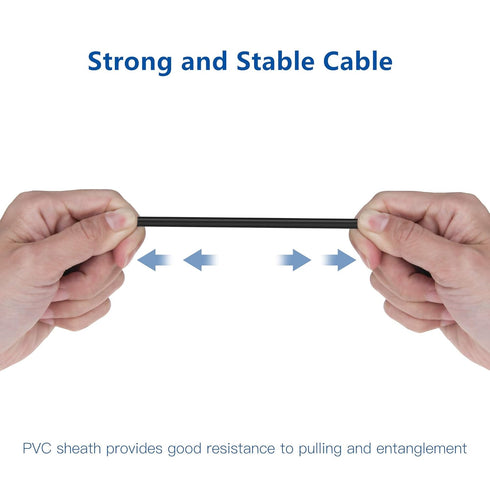 RCA Splitter, 2 Pack RCA Male to Dual RCA Female Y Splitter Cable Stereo to Mono Adapter, 8 Inches Gold Plated Audio Cable Cord for Subwoofer Spea...