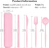4 Sets Travel Utensils with Case, Cutlery Set Chopsticks Fork Spoon Knife with Case, Reusable Plastic Utensils Sets for Lunch Box Accessories,Port...