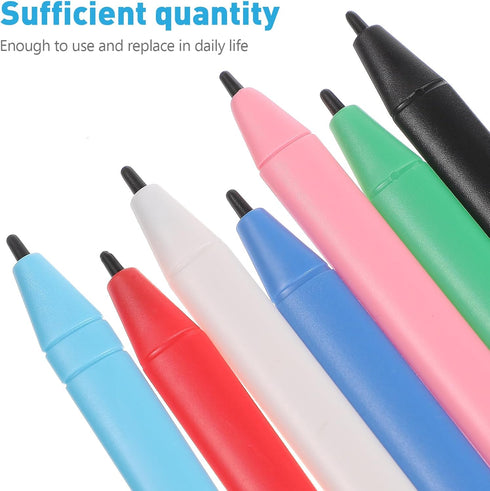 Homoyoyo Stylus with Tether Drawing Stylus 7pcs Replacement Stylus Colorful Drawing Pen for LCD Writing Tablet,Drawing Board Drawing Pad, Doodle P...