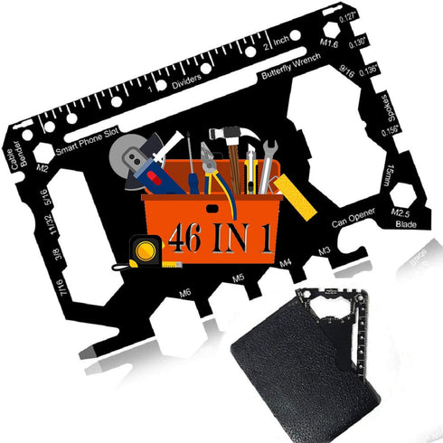 Multitool 46 in 1 Wallet Tool Stocking Stuffers Gifts for Men - Outdoor Camping Survival Accessories Multipurpose Ninja Gear Gadget for Man - Port...
