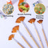 Prasacco 5 Pieces Fan Brush for Painting, Oil Acrylic Paint Brushes Artist Fan Brushes Nylon Hair Long Wood Handle Painting Brush for Acrylic Wate...