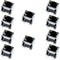 Oiyagai 10 Pcs 2LED Light RJ45 8P8C Shielded Modular Network PCB Jacks Sockets - Enhanced Connectivity with LED Indicators for Network Application...