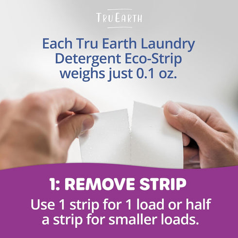 Tru Earth Compact Dry Laundry Detergent Sheets - Up to 64 Loads (32 Sheets) - Paraben-Free - Original Eco-Strip Liquidless Laundry Detergent, Trav...
