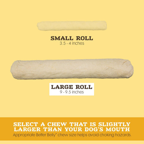Better Belly Highly Digestible Rawhide Dental Chews, Treat Your Dog to a Chew with NO Artificial Colors or Flavors 4 Count (Pack of 1)...