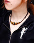 Jewever Natural Tiger Eye Gemstone Choker Healing Crystal Smiling Necklaces for Women Men Bring Good Luck Wealth Jewelry Gifts...