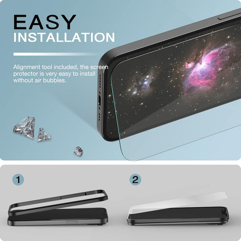 SURPHY 3 Pack Compatible with iPhone 14 Plus/iPhone 13 Pro Max Screen Protector (6.7 inch 2022), HD Clear Tempered Glass Designed for iPhone 14 Pl...