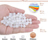 LPBeads 100pcs Polished 8mm Round Natural White Jade Gemstone Loose Beads with Stretch Cord for Jewelry Making Bracelets...