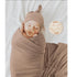 Baby Swaddle Receiving Blankets with Matching Beanie Set Newborn Nursery Swaddle Wrap for Baby Girls and Boys (Brown)...