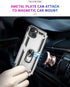 Military Grade Drop Impact for iPhone 14 Plus Case 360 Metal Rotating Ring Kickstand Holder Armor Heavy Duty Shockproof Case for iPhone 14 Plus Ph...