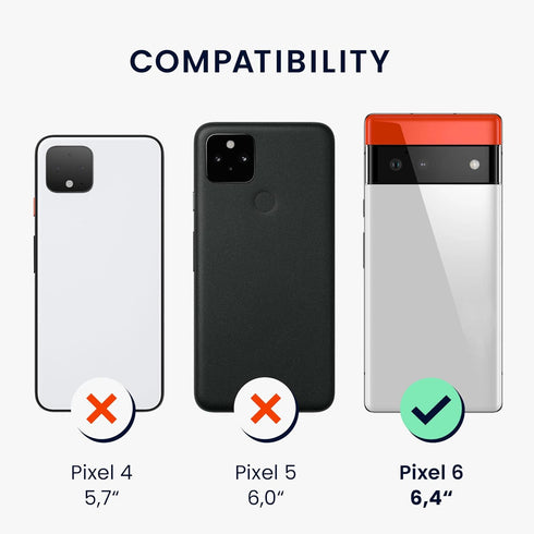kwmobile Case Compatible with Google Pixel 6 Case - TPU Silicone Phone Cover with Soft Finish - Sweet Cherry...