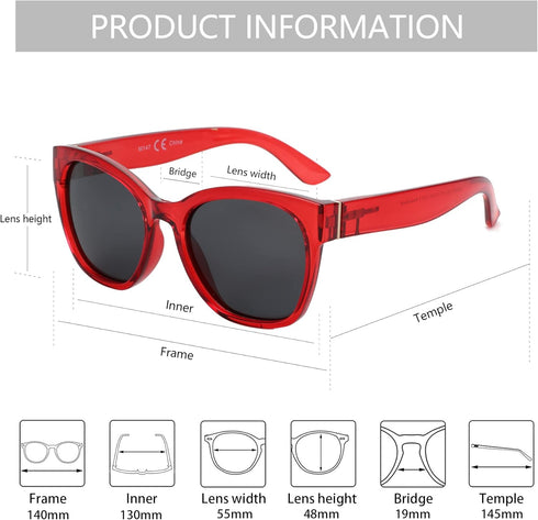 ZENOTTIC Cateye Polarized Sunglasses for Women - Oversized Sun Glasses UV400 Protection Retro Shades Designer Style...