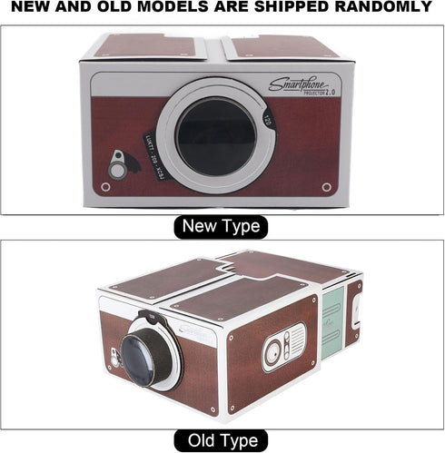 Cardboard Projector For Phone Movie Projector Indoor Bluetooth Cardboard Second Generation Mini Diy Home Portable for Smart Mobile Phone Projector...