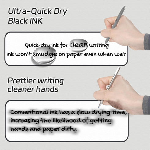 Gel Pens,6 Pcs 0.5mm Fine Point Black Ink Pens With Smooth Writing,Quick Dry Pens For Journaling,Nurse Aesthetic Pens,Office School Supplies for M...