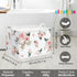 Clastyle Rectangle Rose Floral Baby Girl Gift Basket Outdoor Towel Storage Pool Toy Beach Blanket Basket Pink Flower Shelf Basket for Clothes Toy ...