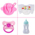 UNICORN ELEMENT 8 Pcs Baby Doll Clothes and Accessories, Baby Doll Feeding and Caring Set with Baby Doll Diaper Bag, Clothes, Diapers, Bottles, Pa...