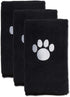 Bone Dry Pet Grooming Towel Collection Embroidered Absorbent Microfiber Drying Set, 15x30, Black, 3 Count...