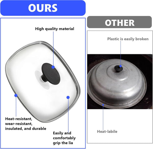Replacement Pot Lid Top Knob 2 Pcs Universal Kitchen Cookware Lid Replacement Knob Bakelite Kitchen Pot Lid Handle Heat Resistant for Casserole Ke...