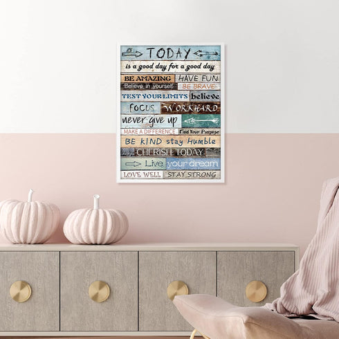 XunYee Excitation Language Inspirational Cross Stitch Stamped Cross Stitching Art Cross Stitch for Adults Beginners Home Wall Decor, 17.7 x 13.8 i...