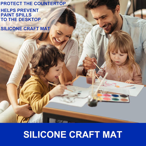 Silicone Mats for Kitchen Counter, Heat Resistant Mat Kitchen Counter Mat Waterproof Countertop Protector Mat, Nonslip Silicone Mats for Crafts, S...
