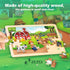 Wooden Puzzles Toys for Kids Ages 4-6 3-5, Set of 4 Packs with 24-Piece, Farm, Zoo, Insects, Sea Animals Wood Jigsaw Puzzles, Preschool Educationa...