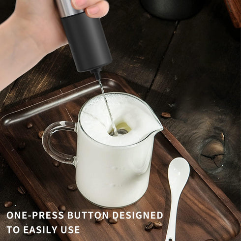 Mini Electric Milk Whisk Frother,Food Grade Stainless Steel Handheld Milk Frother, Stand Battery Operated Frother Whisk for Coffee,Matcha, Hot Cho...